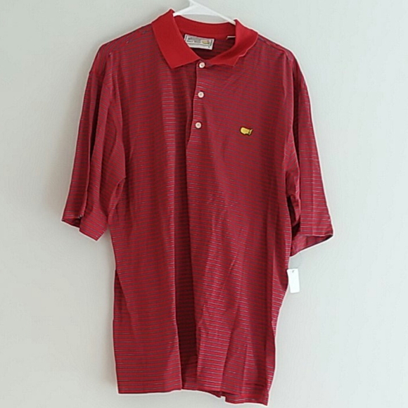 Masters Other - Vtg Golf US Masters Augusta National polo L stripe